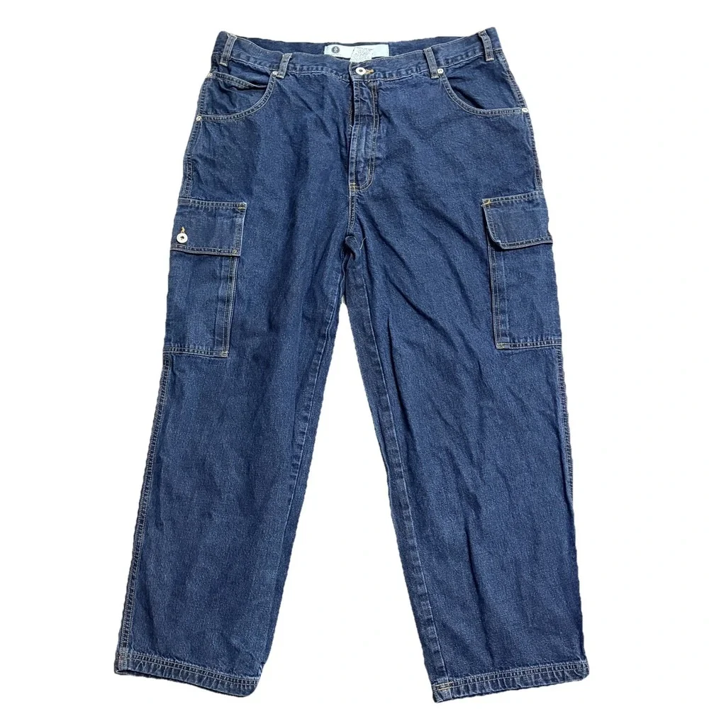 Arizona Carpenter Jeans Y2K Baggy Skate Rave 90s Dark Wash Denim 40x30